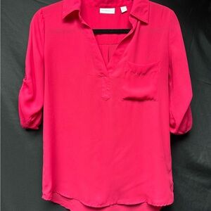 New York & Company Vibrant Pink Blouse